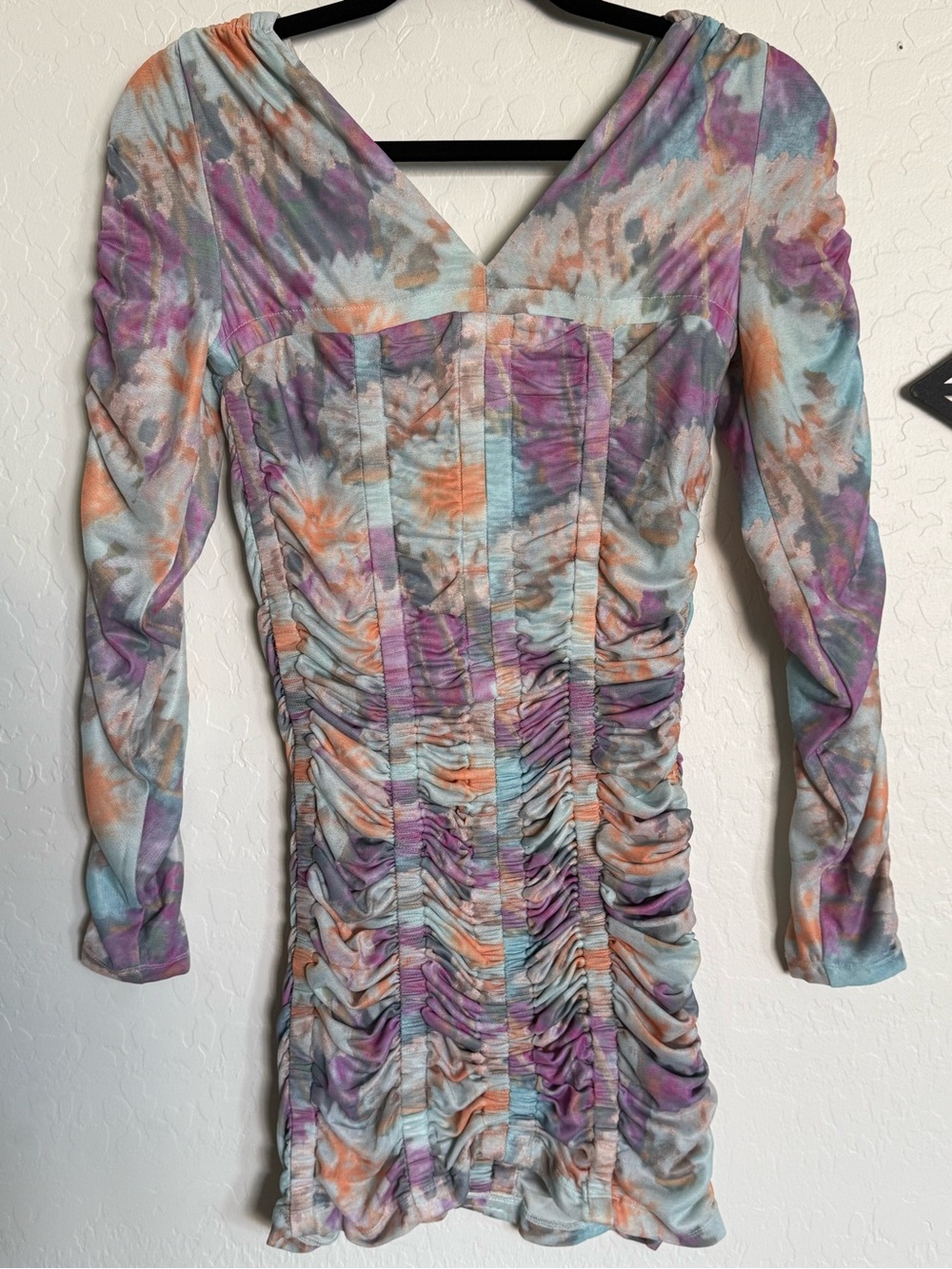 ROTATE Birger Christiansen Daphny Ruched Scoop Neck Mini Dress - NEW - 36 - Picture 8 of 9